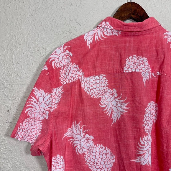American Eagle Pineapple Camp Shirt 2X Novelty Preppy Tropical Beach‎ Resort - Picture 8 of 14